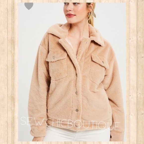 Amazing Teddy Fur Twin Flap Pocket Jacket - Picture 1 of 6